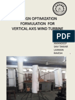 Design Optimization Formulation For Vertical Axis Wind Turbine