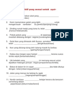 Pilih Kata Adjektif Yang Sesuai Untuk