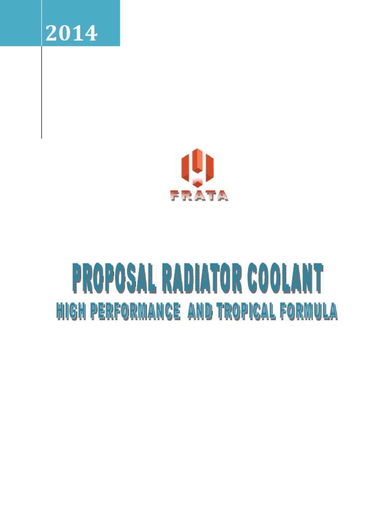 Proposal Radiator Coolant High Performance and Tropical Formula | PDF