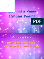 Concrete Poem Year 4