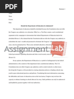 Should The Department of Education Be Eliminated