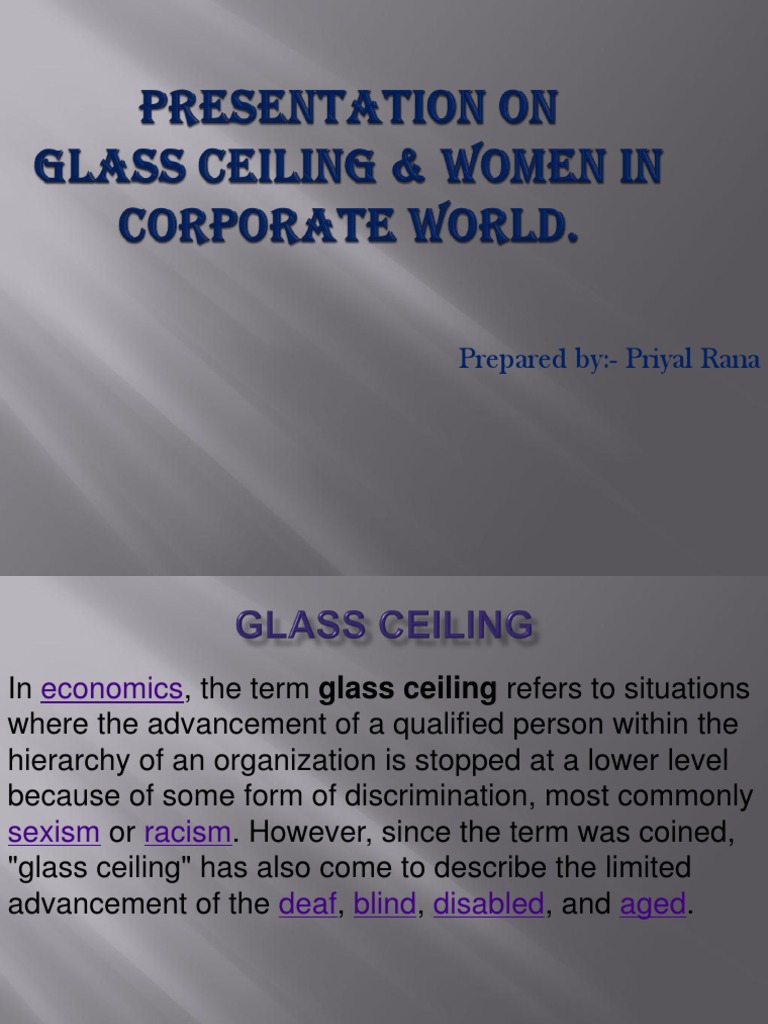 Ppt On Glass Ceiling Sexism Identity Politics