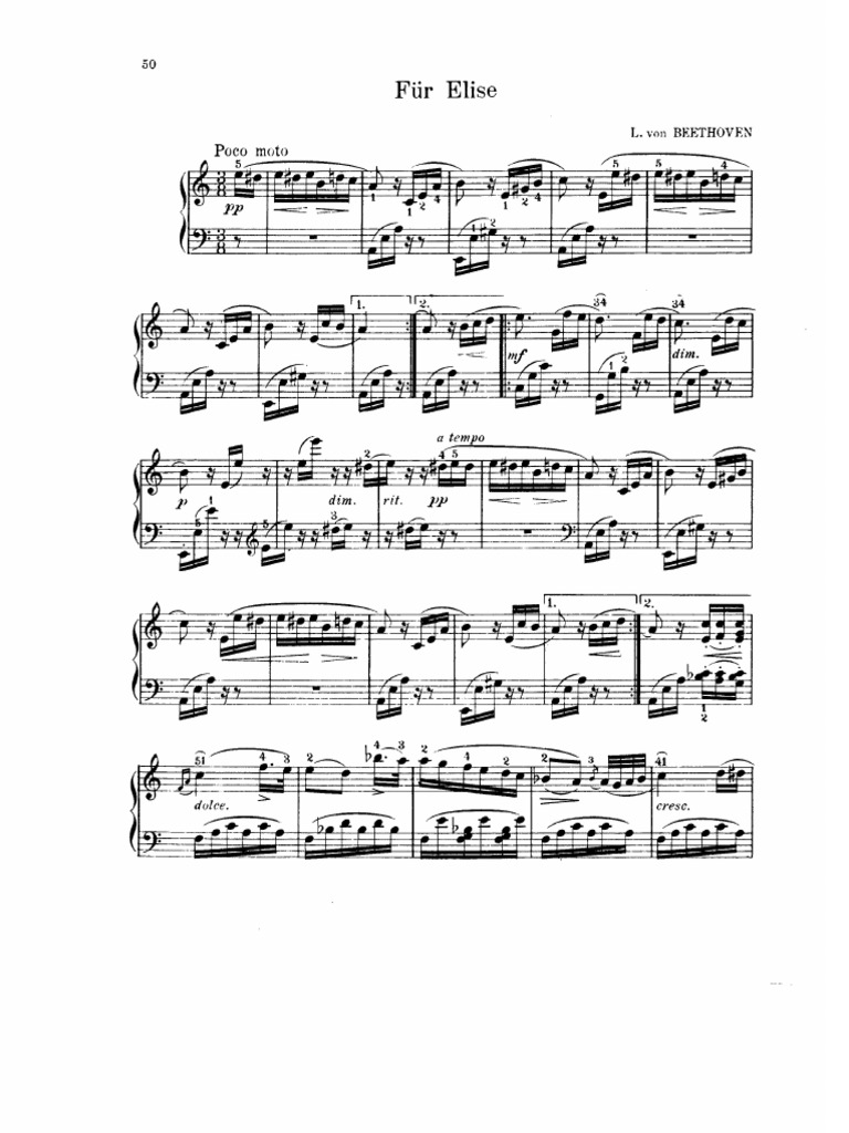 Beethoven: Für Elise | Pdf