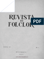 Revista de Folclor An 2 Nr. 4 An 1957