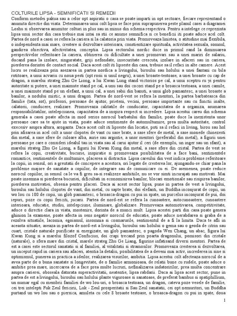 Colturile Lipsa | PDF