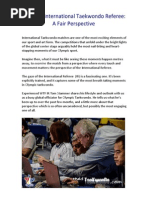 Download The WTF International Taekwondo Referee A Fair Perspective by British Taekwondo SN218790961 doc pdf