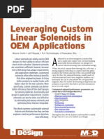 Leveraging Custom Linear Solenoids in OEM Applications: Wayne Groth Jeff Rogala TLX Technologies Pewaukee, Wis