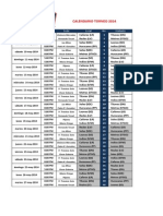 Calendario Liga Nacional de Baloncesto 2014