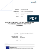 D5.1 - Algorithms and Methodologies For The Eol Product Recovery Process