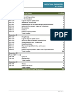 Course No. Course Name Credits: Medicinal Chemistry