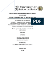 Erosión y Transporte de Sedimentos de Arratre y Suspension en La Cuenca Del Rio Moche