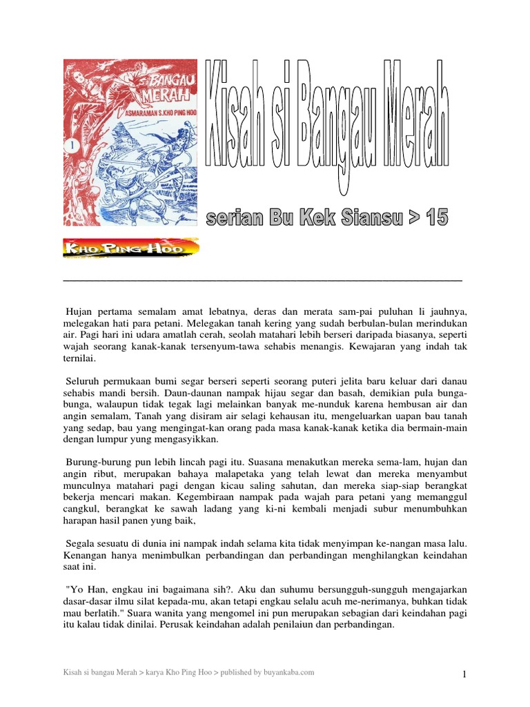 Microsoft Word 15 Kisah Si Bangau Merah Tamat 20ebooks Com Pdf
