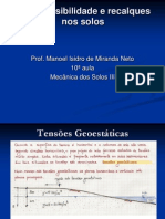 Aula10 Compressibilidade Nos Solos