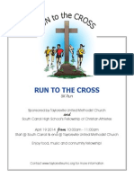 Flyer, information and entry form for the Easter 5K Run to the Cross April 19, 2014 at Taylorsville United Methodist Church