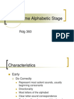 Letter Name Alphabetic Stage
