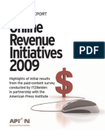 Online Revenue Initiatives 2009: Summary Report