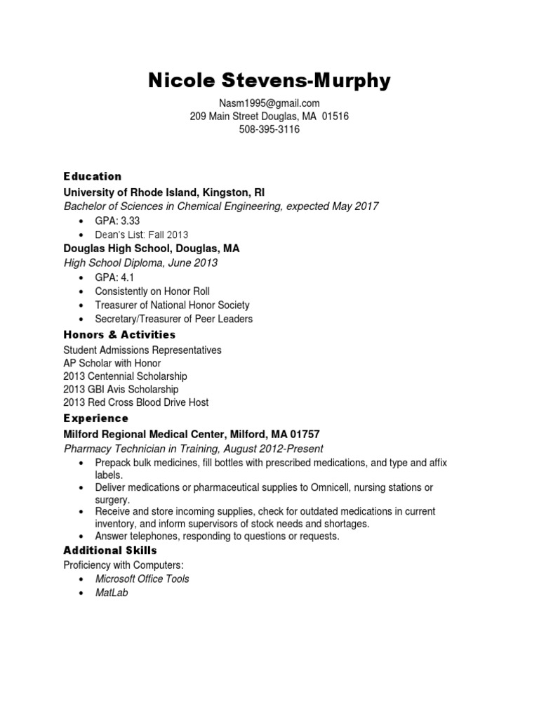 Nicole Stevens-Murphy's Resume Summary | PDF