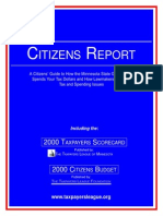 2000 Taxpayers League of Minnesota Scorecard 