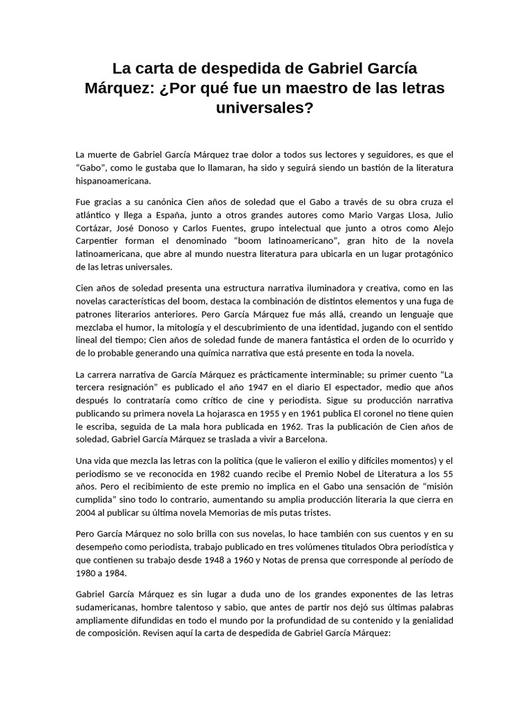 La carta de despedida de Gabriel García Márquez.docx Gabriel García