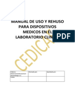 Manual de Uso y Rehuso Para Dispositivos Medicos en El Laboratorio Clinico