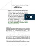 23. Weak-Form Efficiency Testimony of Dhaka Stock Exchange