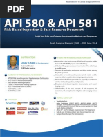 API 580 and 581Risk Based Inspection