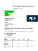 Seminarios - Protocolos experimentales y presentaciones