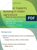 MOOC For Capacity Building in Indian Agriculture - Delhi-March2014