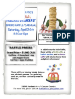 Pancake Breakfast Flyer 2014