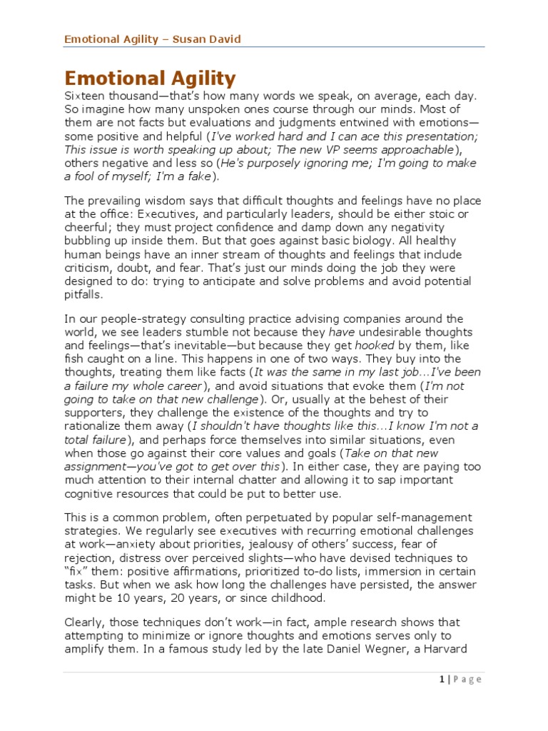Emotional Agility | PDF | Emotions | Anger