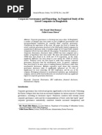 Download Corporate Governance and Reporting an Empirical Study of the Listed Companies in Bangladesh by MD REZAYA RABBI SN21894690 doc pdf