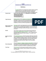 Program Plan Definitions and Sample