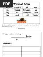 Stage 1 Language Unit - Wombat Stew - PART DOCUMENT