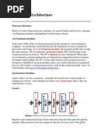 Computer Architecture: Processor Structure