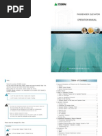 Passenger Elevator Operation Manual