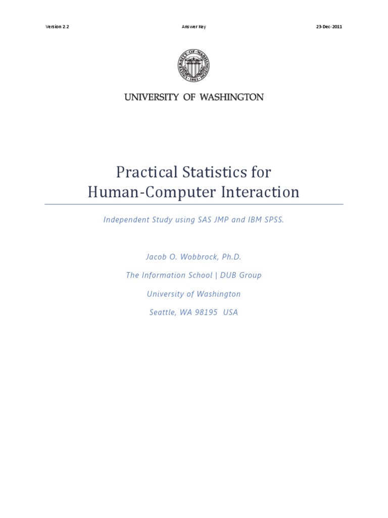 Statistics Hci | PDF | F Test | Analysis Of Variance