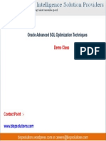 Oracle Advanced SQL Optimization Techniques: Demo Class