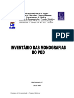 INVENTÁRIO DAS MONOGRAFIAS - 2012 Atualizada