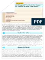 Old Ncert World History Ch10 First World War Causes Consequences Treaty of Versailles Triple Alliance