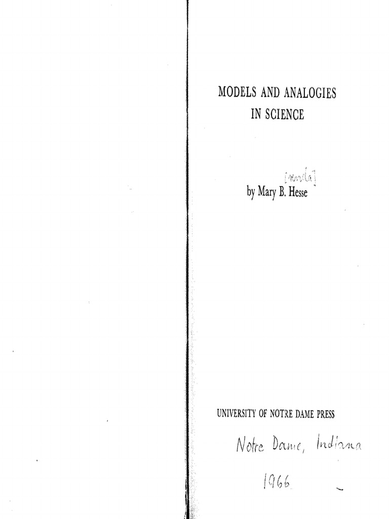 Mary Hesse Models and Analogies in Science | PDF