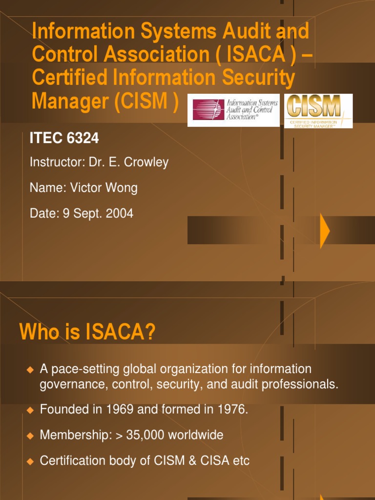 ISACA CISM Presentation