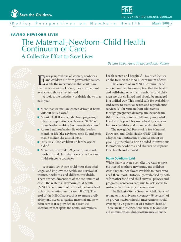 The Maternal-Newborn-Child Health | PDF | Child Mortality | Maternal Death