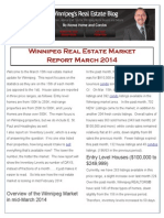 March 2014 Market Report For Winnipeg Real Estate Market