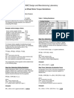 Drive Wheel Motor Torque Calculations