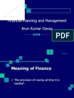 Financial Planning and Management Arun Kumar Davay