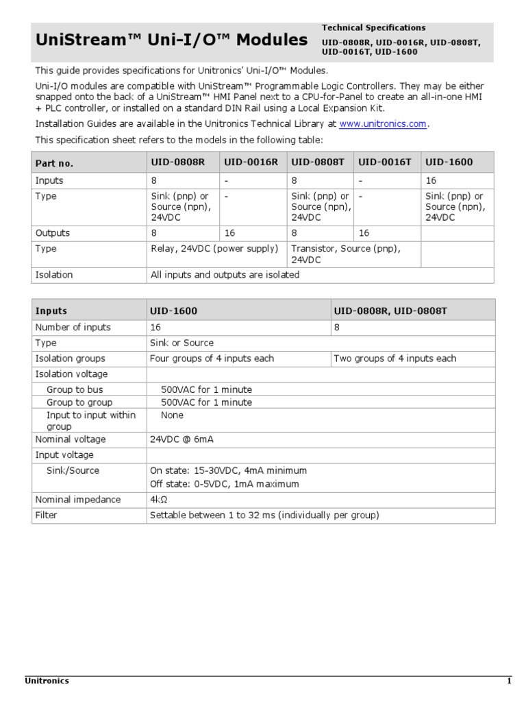 Uid Common Tech-Spec 08-13 | PDF | Bipolar Junction Transistor | Power ...