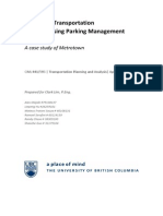 Managing Transportation Demand Through Parking Management Strategies - A Case Study of Metrotown in Burnaby BC