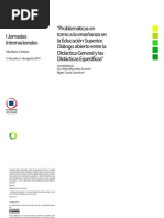 Libro - de - Ponencias-I Jornadas Internacionales-Problemáticas en Torno A La Enseñanza en La Educación Superior-Diálogo Abierto Entre La Didáctica General y Las Didácticas Específicas
