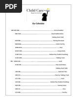 Daily Program Outline for ECD Centre | PDF | Learning | Cognition