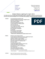 ICUU Global Chalice Lighting: April 2014